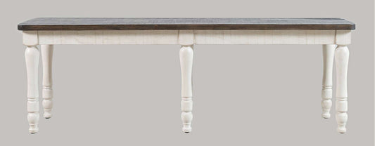 Jofran - Madison County Reclaimed Pine 54in Dining Bench - Vintage White - 1706-14KD view 1