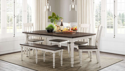 Jofran - Madison County Reclaimed Pine 54in Dining Bench - Vintage White - 1706-14KD view 3
