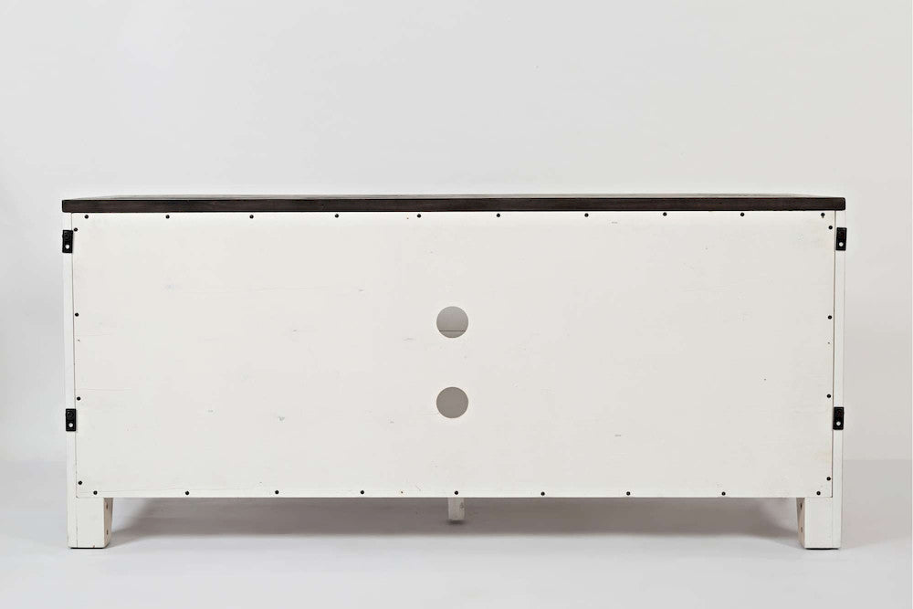 Jofran - Madison County Reclaimed Pine 60in Console with gliding Barn Door - Vintage White - 1706-60 view 4