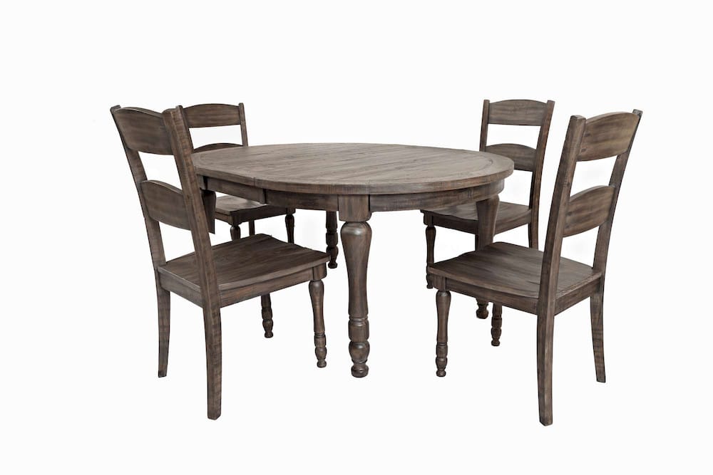 Jofran - Madison County Reclaimed Pine 66in Oval Farmhouse Five-Piece Dining Set - 1700-66D-5 view 2