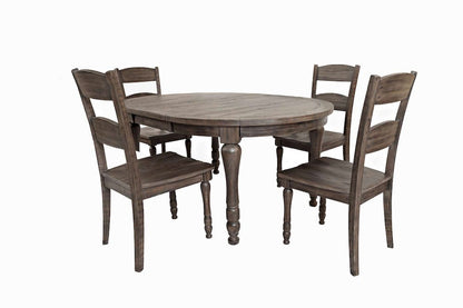 Jofran - Madison County Reclaimed Pine 66in Oval Farmhouse Five-Piece Dining Set - 1700-66D-5 view 2
