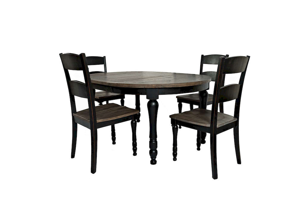 Jofran - Madison County Reclaimed Pine 66in Oval Farmhouse Five-Piece Dining Set - 1702-66D-5 view 2