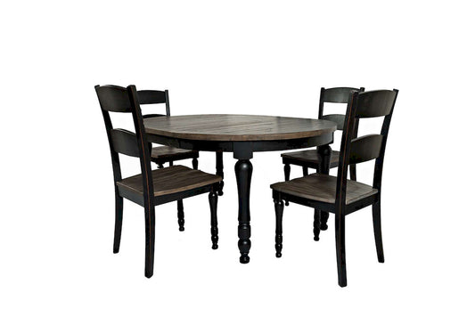 Jofran - Madison County Reclaimed Pine 66in Oval Farmhouse Five-Piece Dining Set - 1702-66D-5 view 2