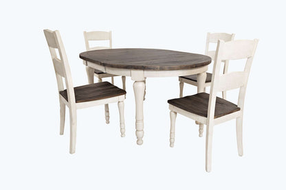 Jofran - Madison County Reclaimed Pine 66in Oval Farmhouse Five-Piece Dining Set - 1706-66D-5 view 2