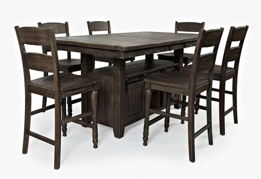 Jofran - Madison County Reclaimed Pine 72in Farmhouse Counter Height Seven-Piece Dining Set  - 1700-72C-7 veiw 1