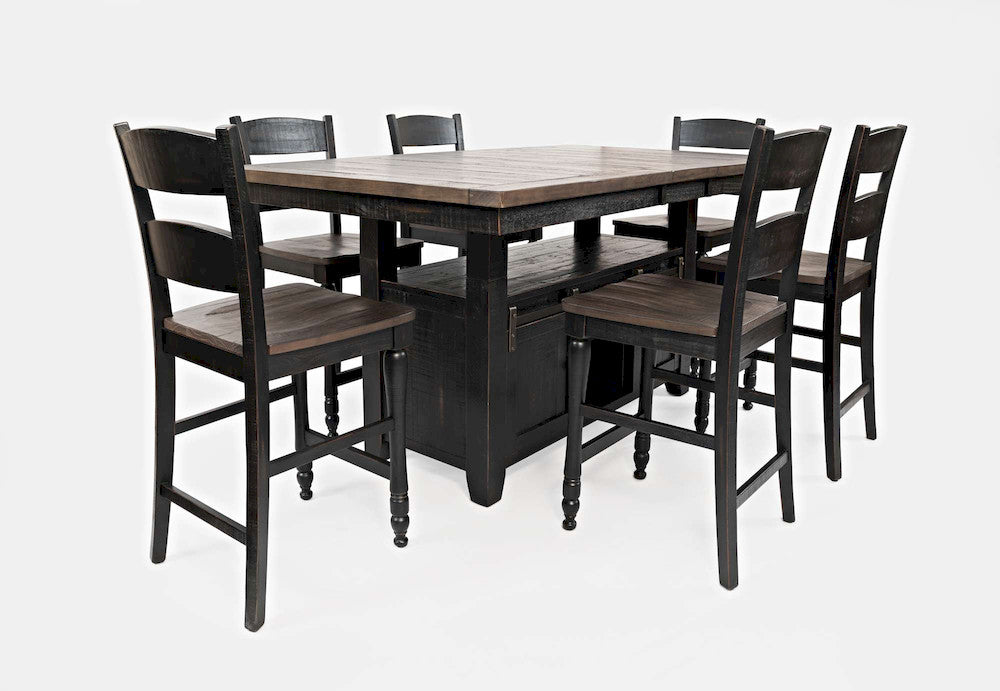 Jofran - Madison County Reclaimed Pine 72in Farmhouse Counter Height Seven-Piece Dining Set - 1702-72C-7 view 1