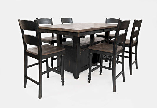 Jofran - Madison County Reclaimed Pine 72in Farmhouse Counter Height Seven-Piece Dining Set - 1702-72C-7 view 1