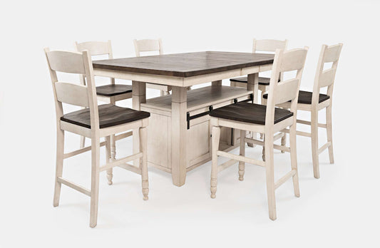 Jofran - Madison County Reclaimed Pine 72in Farmhouse Counter Height Seven-Piece Dining Set - 1706-72C-7 view 1