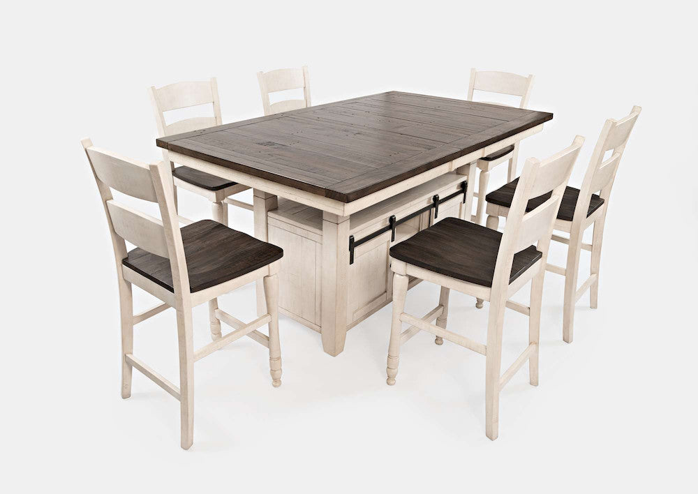 Jofran - Madison County Reclaimed Pine 72in Farmhouse Counter Height Seven-Piece Dining Set - 1706-72C-7 view 2