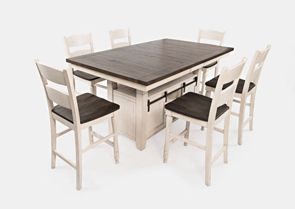 Jofran - Madison County Reclaimed Pine 72in Farmhouse Counter Height Seven-Piece Dining Set - 1706-72C-7 view 2