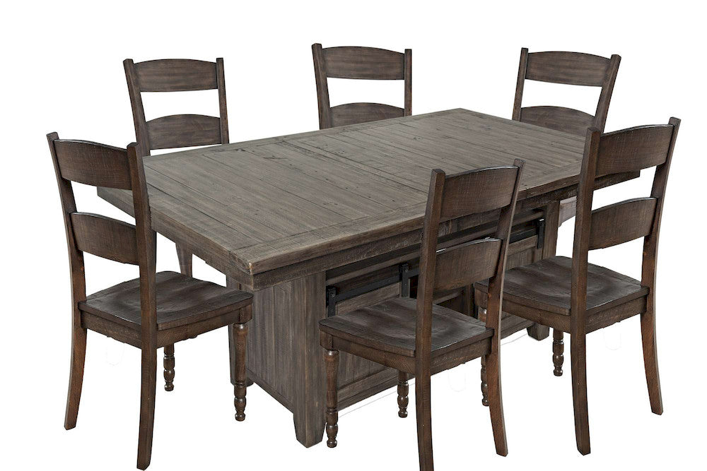 Jofran - Madison County Reclaimed Pine 72in Farmhouse Storage Table Seven-Piece Dining Set - 1700-72D-7 view 1