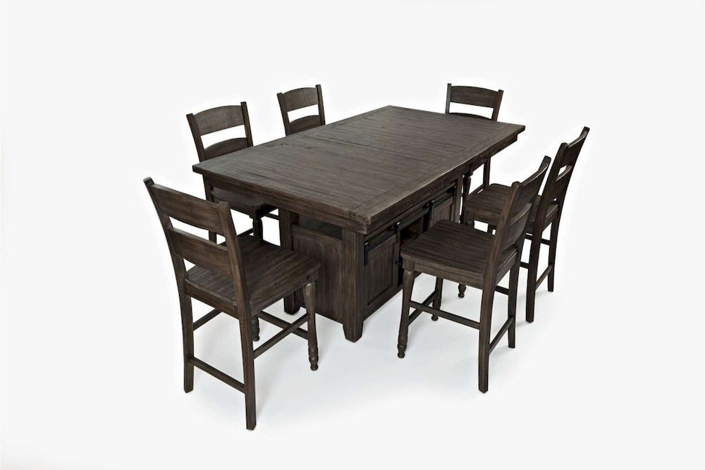 Jofran - Madison County Reclaimed Pine 72in Farmhouse Storage Table Seven-Piece Dining Set - 1700-72D-7 view 2