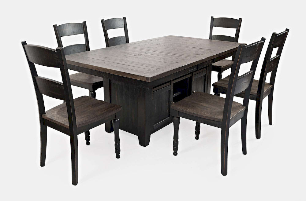 Jofran - Madison County Reclaimed Pine 72in Farmhouse Storage Table Seven-Piece Dining Set - 1702-72D-7 view 1
