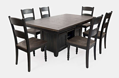 Jofran - Madison County Reclaimed Pine 72in Farmhouse Storage Table Seven-Piece Dining Set - 1702-72D-7 view 1