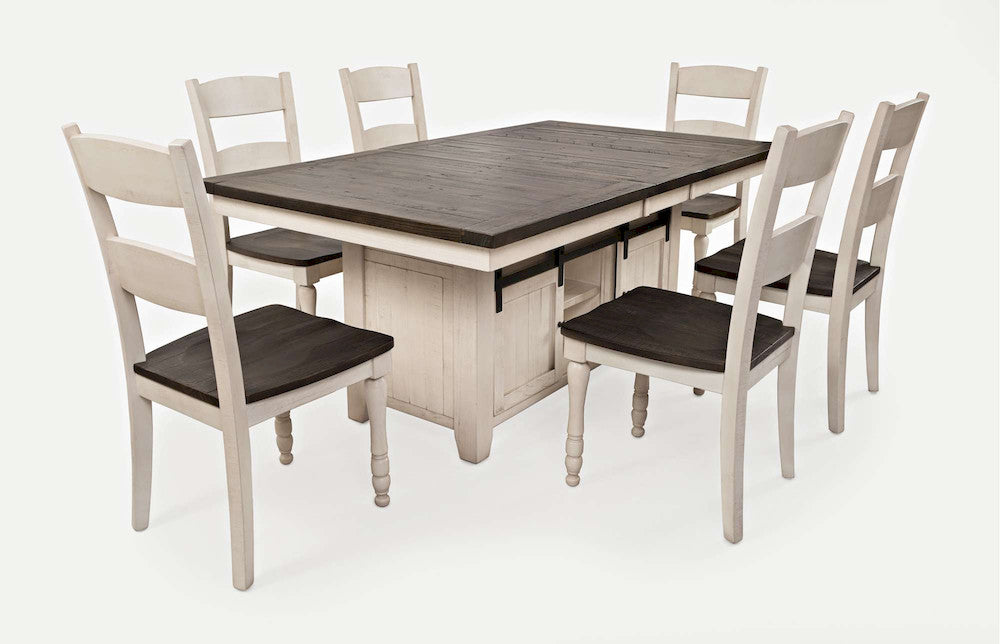 Jofran - Madison County Reclaimed Pine 72in Farmhouse Storage Table Seven-Piece Dining Set - 1706-72D-7_INV142885 view 1