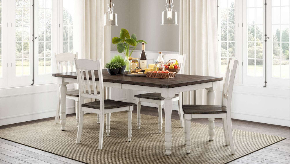 Jofran - Madison County Reclaimed Pine 78in Extension Farmhouse Dining Table - Vintage White - 1706-42 view 6