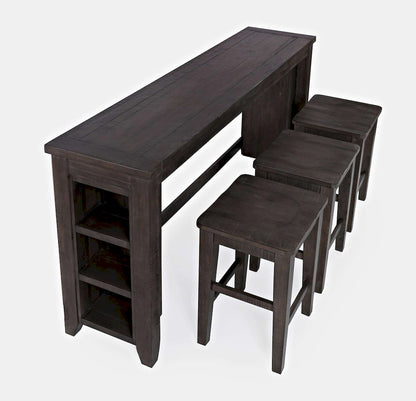 Jofran - Madison County Reclaimed Pine Console Table Set with 3 Stools - Barnwood Brown - 1700-78 view 1