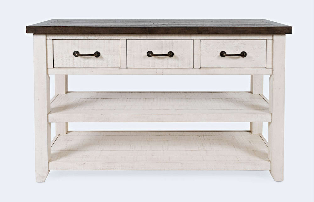 Jofran - Madison County Reclaimed Pine Harris 3 Drawer Console - Vintage White - 1706-14 view 1