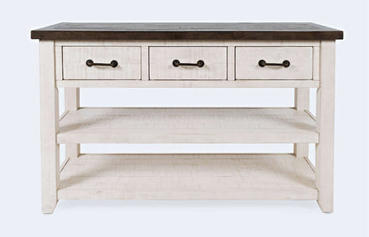 Jofran - Madison County Reclaimed Pine Harris 3 Drawer Console - Vintage White - 1706-14 view 1