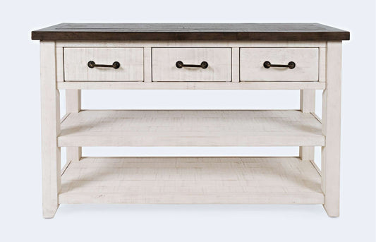 Jofran - Madison County Reclaimed Pine Harris 3 Drawer Console - Vintage White - 1706-14 view 1