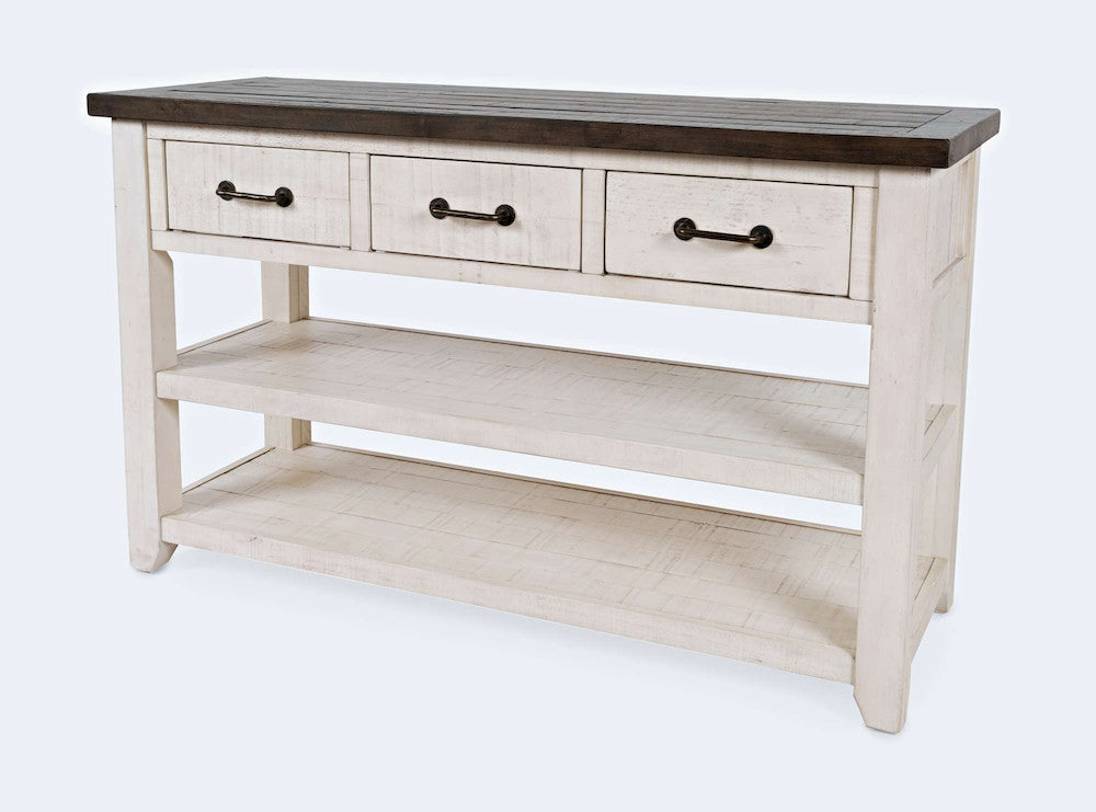 Jofran - Madison County Reclaimed Pine Harris 3 Drawer Console - Vintage White - 1706-14 view 3