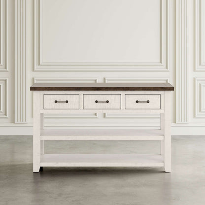 Jofran - Madison County Reclaimed Pine Harris 3 Drawer Console - Vintage White - 1706-14 view 5