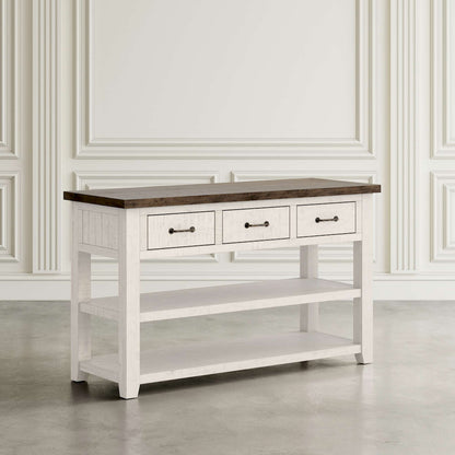 Jofran - Madison County Reclaimed Pine Harris 3 Drawer Console - Vintage White - 1706-14 view 6