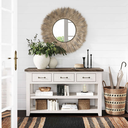 Jofran - Madison County Reclaimed Pine Harris 3 Drawer Console - Vintage White - 1706-14 view 11