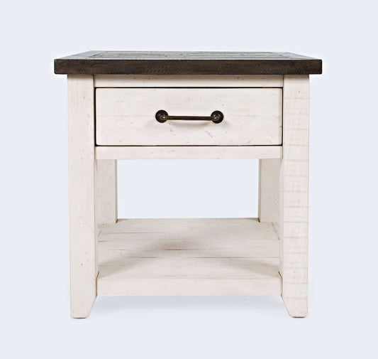 Jofran - Madison County Reclaimed Pine Harris End Table - Vintage White - 1706-13 view 1