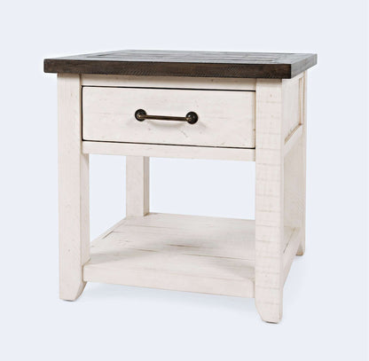 Jofran - Madison County Reclaimed Pine Harris End Table - Vintage White - 1706-13 view 3