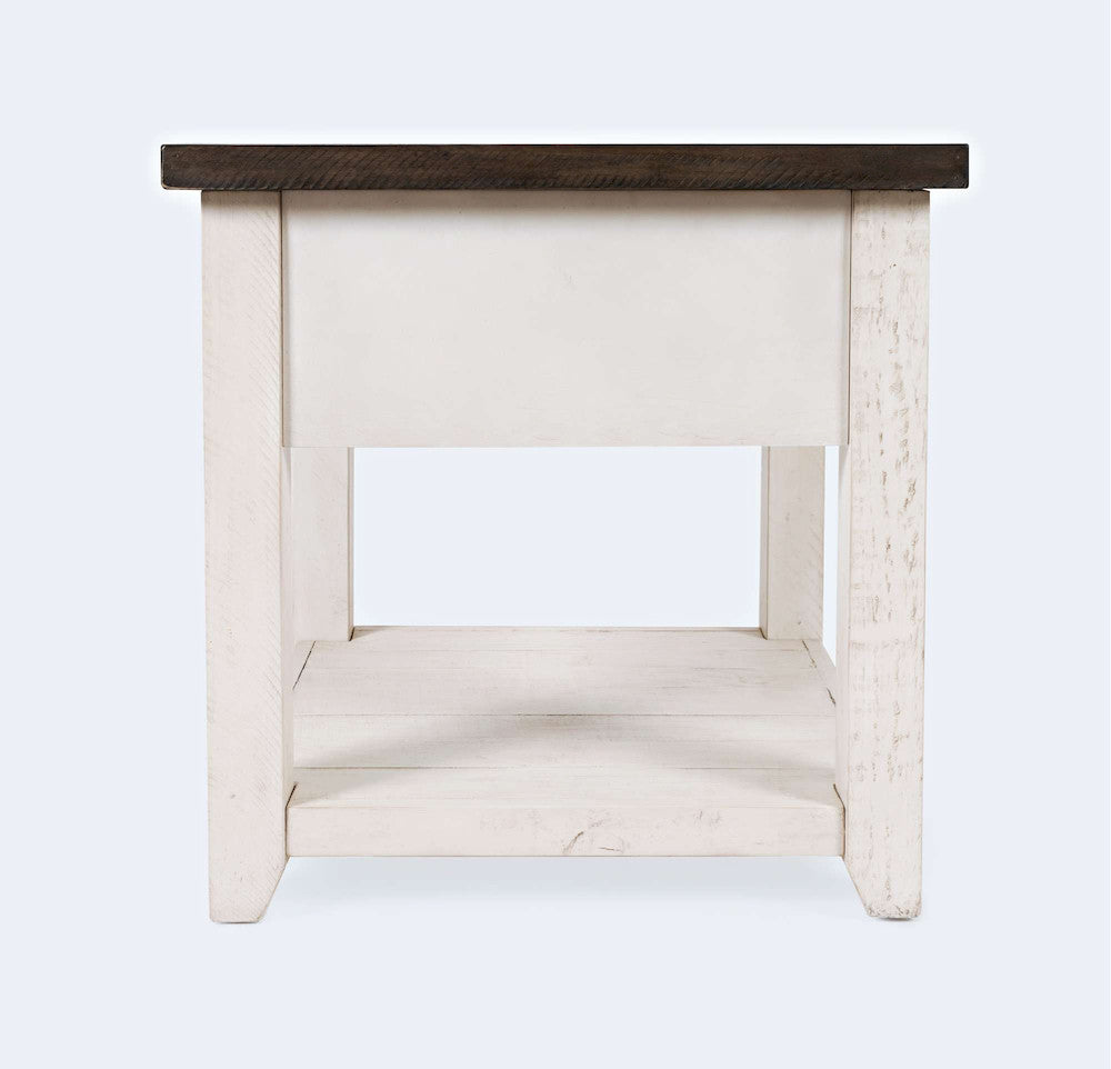 Jofran - Madison County Reclaimed Pine Harris End Table - Vintage White - 1706-13 view 4
