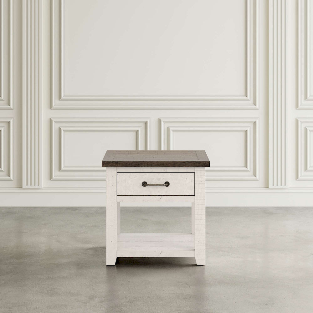 Jofran - Madison County Reclaimed Pine Harris End Table - Vintage White - 1706-13 view 5