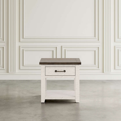 Jofran - Madison County Reclaimed Pine Harris End Table - Vintage White - 1706-13 view 5