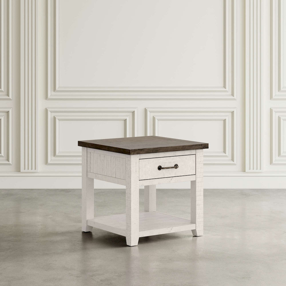 Jofran - Madison County Reclaimed Pine Harris End Table - Vintage White - 1706-13 view 6