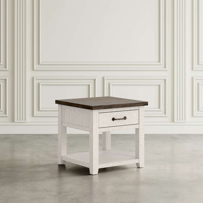 Jofran - Madison County Reclaimed Pine Harris End Table - Vintage White - 1706-13 view 6