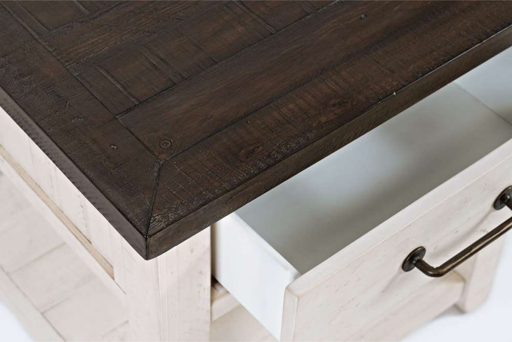Jofran - Madison County Reclaimed Pine Harris End Table - Vintage White - 1706-13 veiw 4