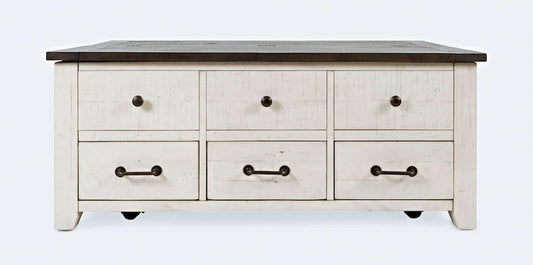 Jofran - Madison County Reclaimed Pine Harris Lift Lid Cocktail Table - Vintage White - 1706-15 view 1