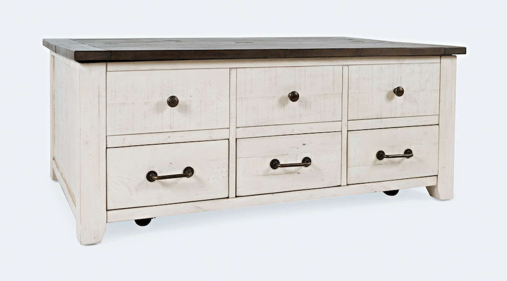 Jofran - Madison County Reclaimed Pine Harris Lift Lid Cocktail Table - Vintage White - 1706-15 view 2