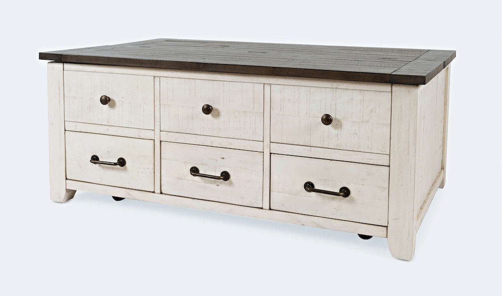 Jofran - Madison County Reclaimed Pine Harris Lift Lid Cocktail Table - Vintage White - 1706-15 view 3