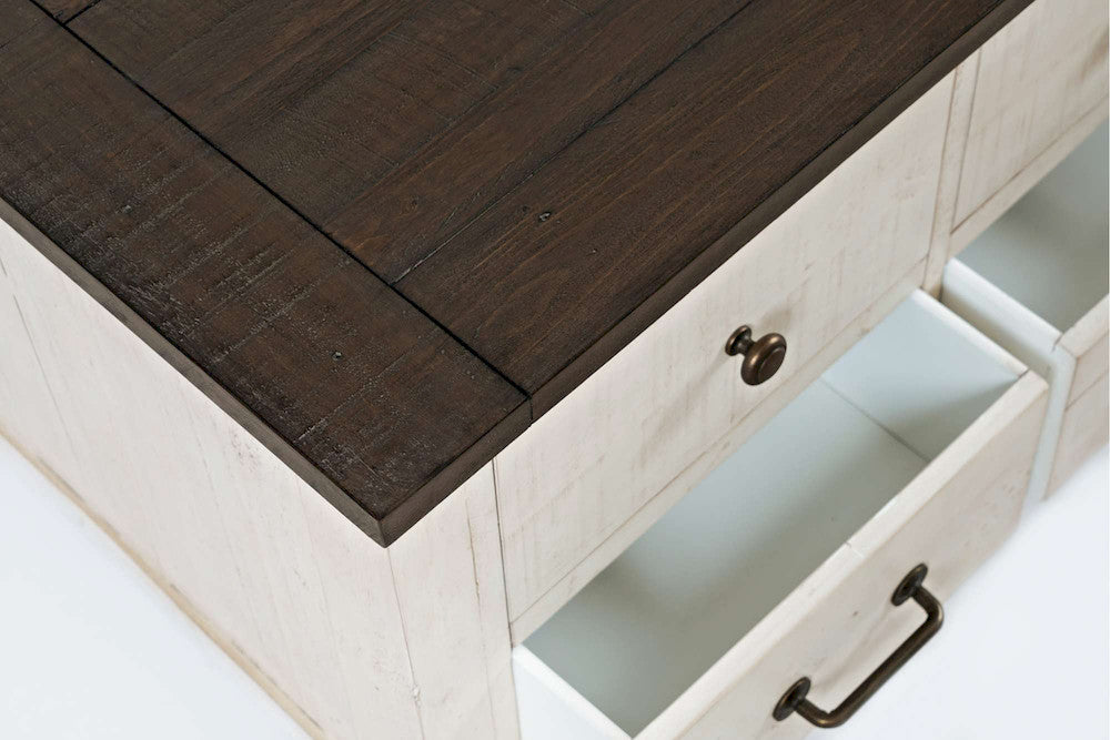 Jofran - Madison County Reclaimed Pine Harris Lift Lid Cocktail Table - Vintage White - 1706-15 view 4