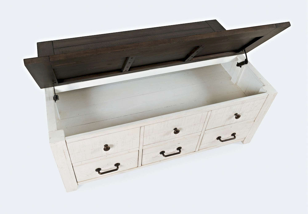 Jofran - Madison County Reclaimed Pine Harris Lift Lid Cocktail Table - Vintage White - 1706-15 view 5