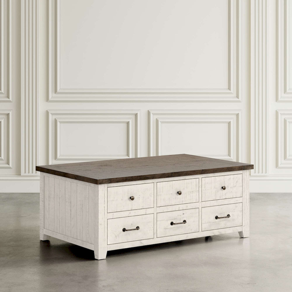 Jofran - Madison County Reclaimed Pine Harris Lift Lid Cocktail Table - Vintage White - 1706-15 view 7