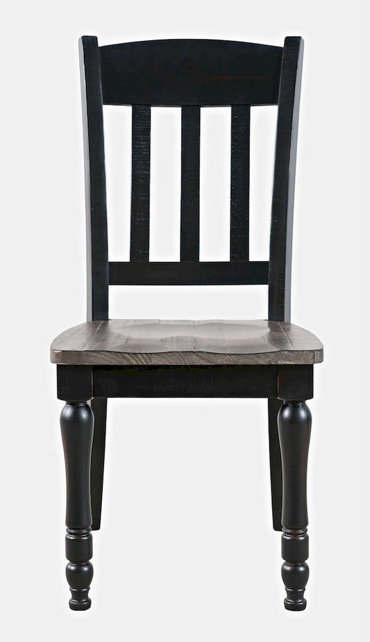 Jofran - Madison County Reclaimed Pine Slatback Dining Chair (Set of 2) - Vintage Black - 1702-420KD view 1