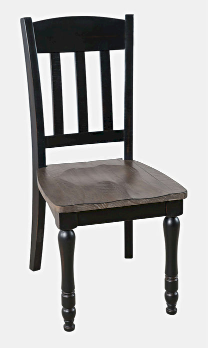 Jofran - Madison County Reclaimed Pine Slatback Dining Chair (Set of 2) - Vintage Black - 1702-420KD view 2