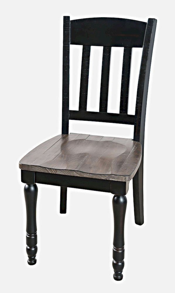 Jofran - Madison County Reclaimed Pine Slatback Dining Chair (Set of 2) - Vintage Black - 1702-420KD view 3