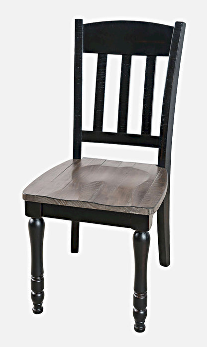 Jofran - Madison County Reclaimed Pine Slatback Dining Chair (Set of 2) - Vintage Black - 1702-420KD view 3