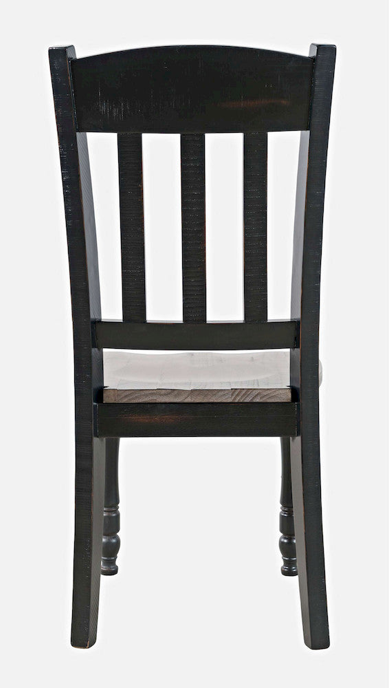 Jofran - Madison County Reclaimed Pine Slatback Dining Chair (Set of 2) - Vintage Black - 1702-420KD view 4
