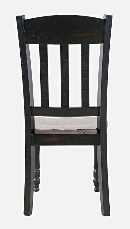 Jofran - Madison County Reclaimed Pine Slatback Dining Chair (Set of 2) - Vintage Black - 1702-420KD view 4