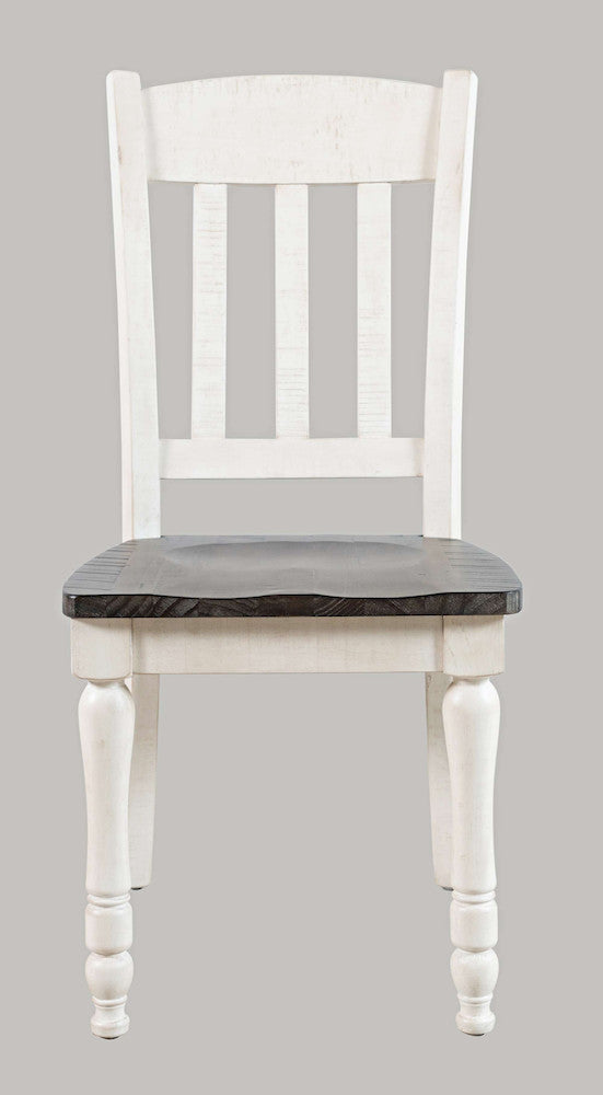 Jofran - Madison County Reclaimed Pine Slatback Dining Chair (Set of 2) - Vintage White - 1706-420KD view 1