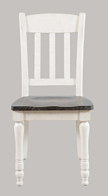 Jofran - Madison County Reclaimed Pine Slatback Dining Chair (Set of 2) - Vintage White - 1706-420KD view 1
